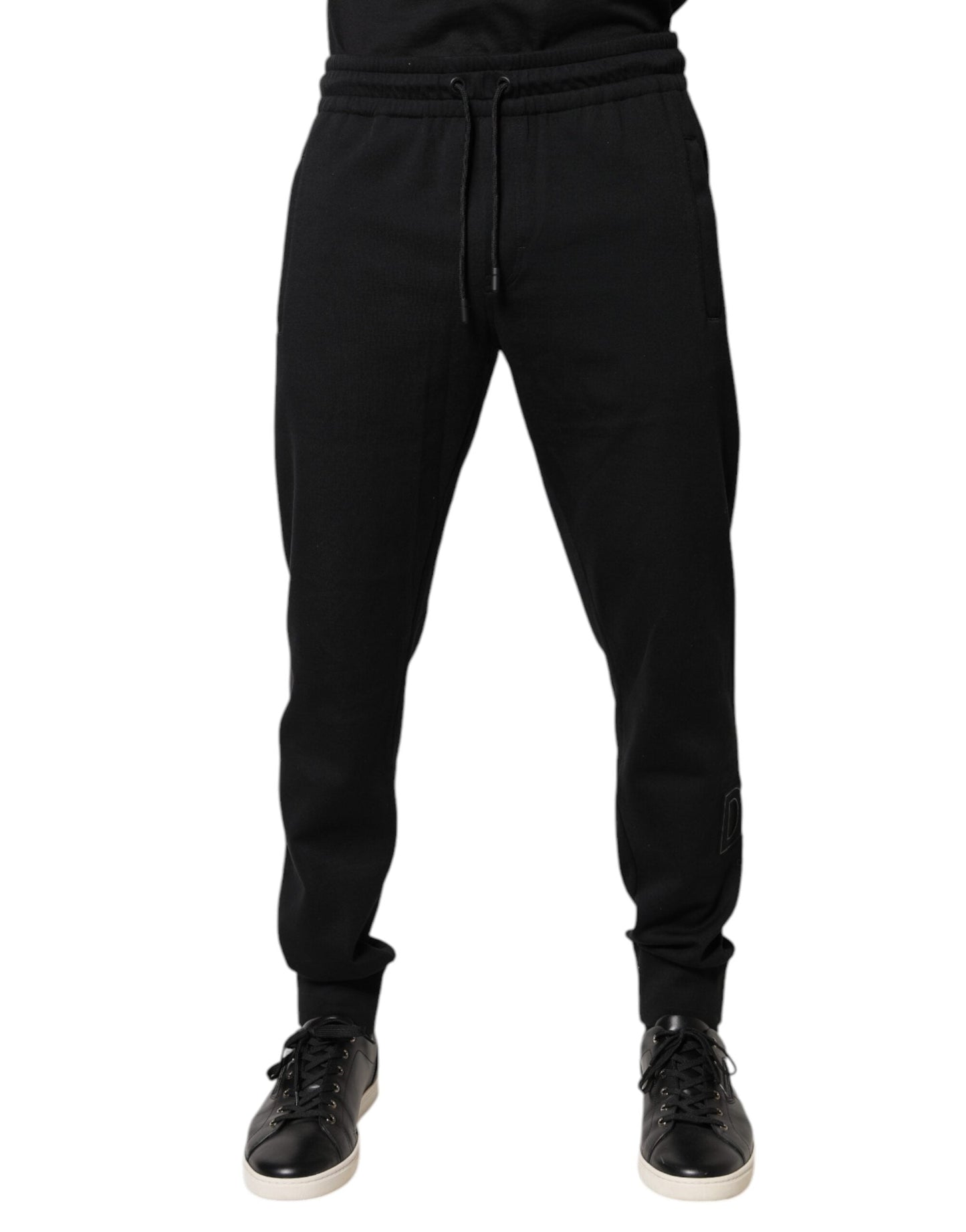Dolce & Gabbana Black Cotton Jogger Jogging Men's Pants (Pre-Owned)