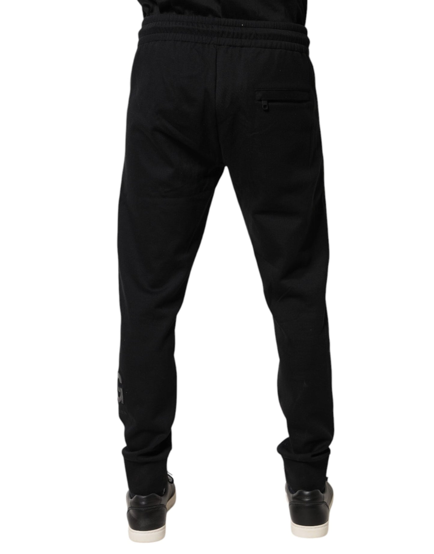 Dolce & Gabbana Black Cotton Jogger Jogging Men's Pants (Pre-Owned)