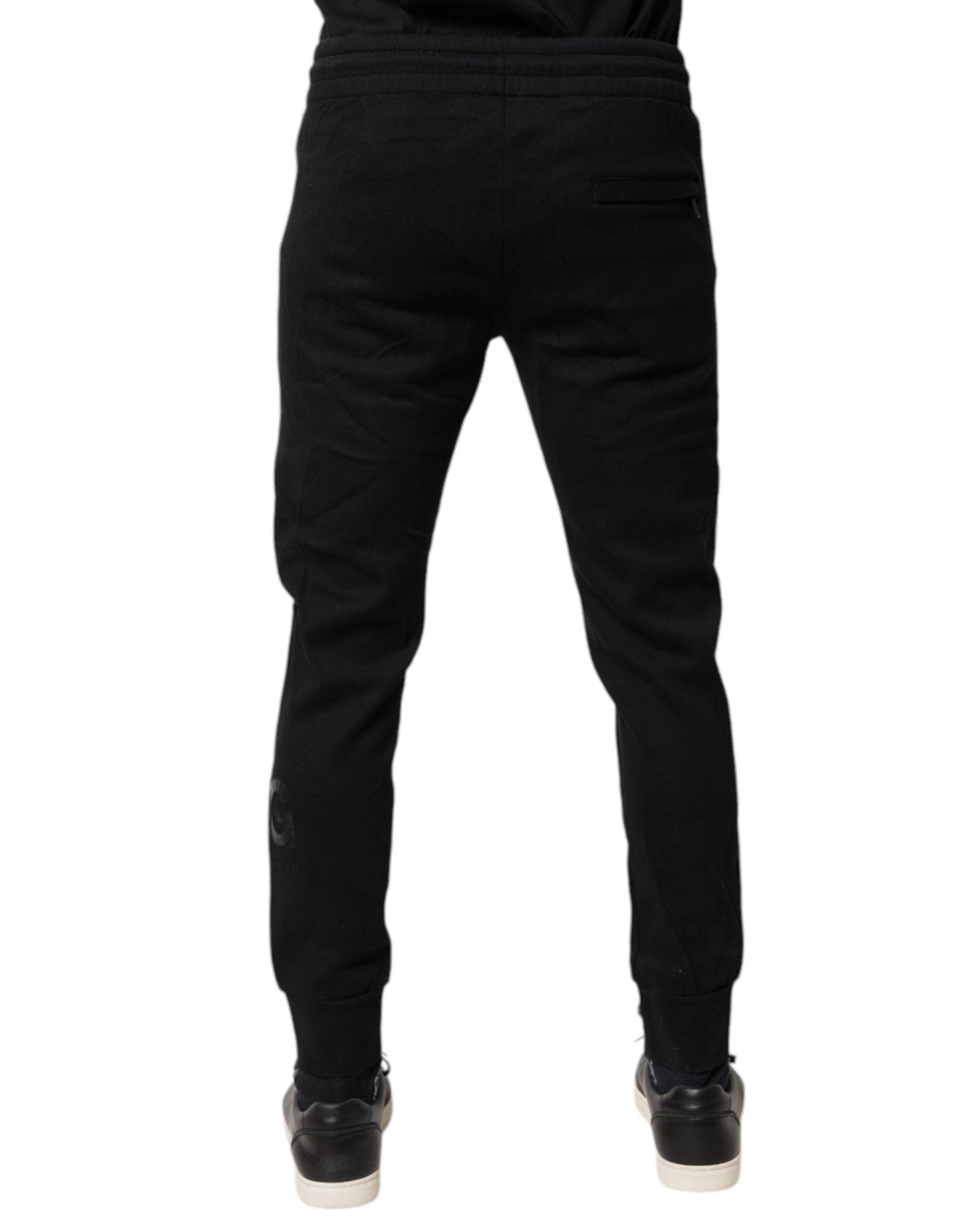 Dolce & Gabbana Black Cotton Jogger Jogging Men's Pants (Pre-Owned)