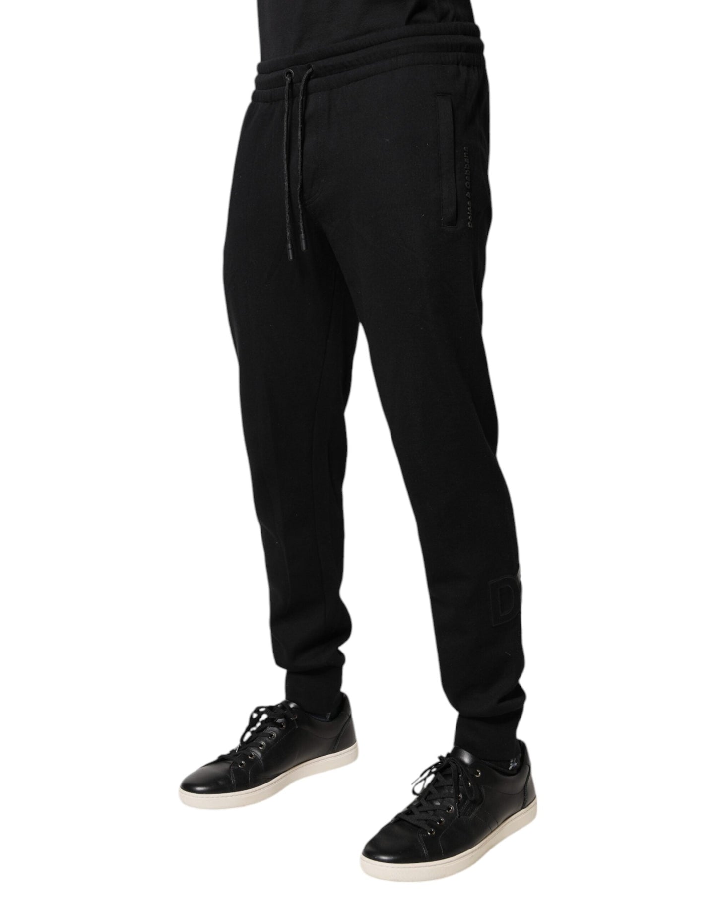 Dolce & Gabbana Black Cotton Jogger Jogging Men's Pants (Pre-Owned)