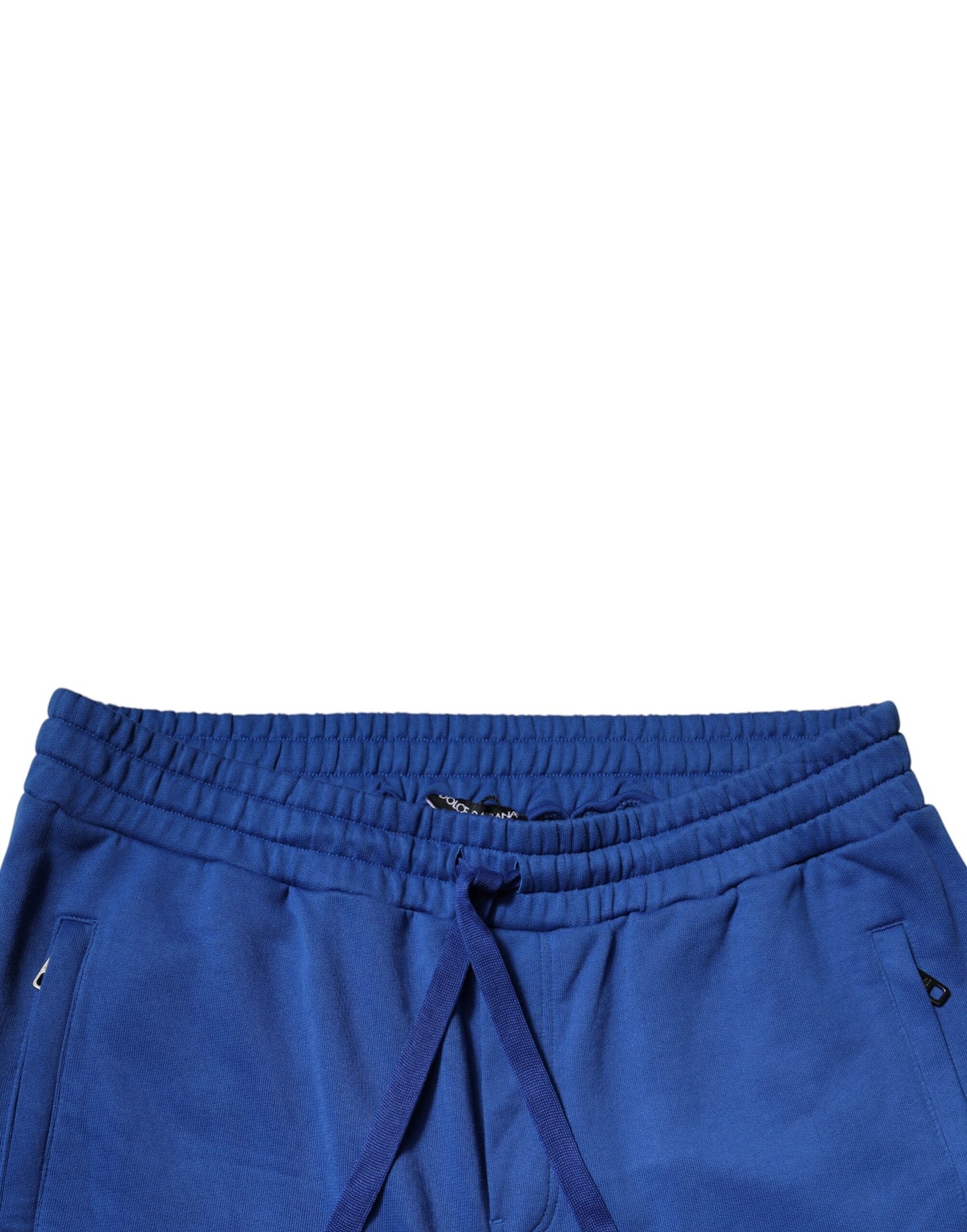 Dolce & Gabbana Blue Cotton Jogger Mid Waist Men's Pants (Pre-Owned)