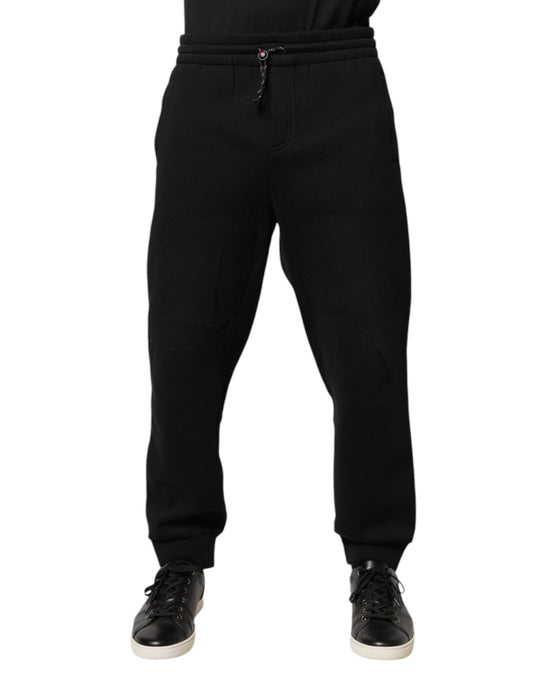 Dolce & Gabbana Black Logo Patch CottonJogger SweatMen's Men's Pants (Pre-Owned)