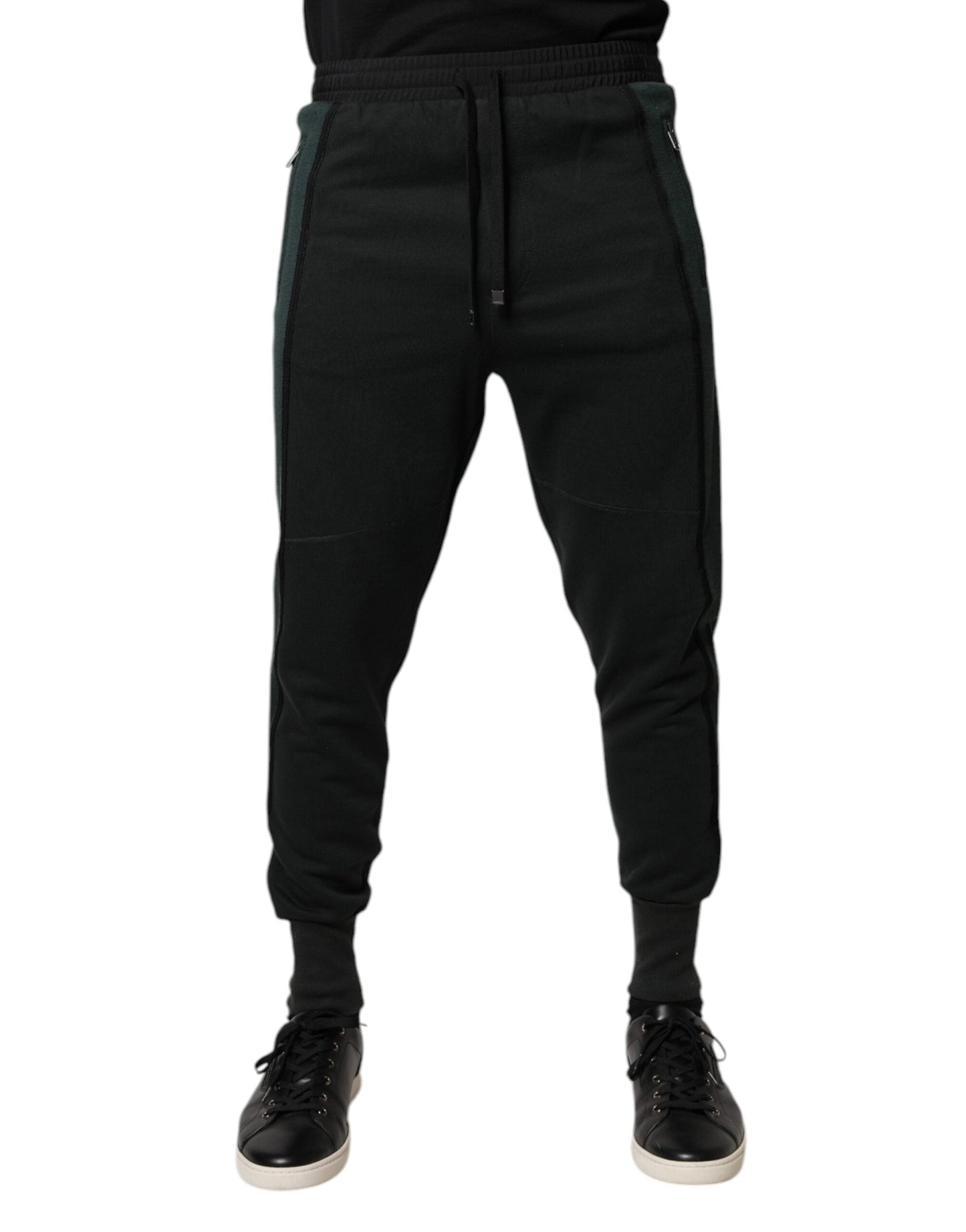 Dolce & Gabbana Black Cotton Blend Jogger SweatMen's Men's Pants (Pre-Owned)