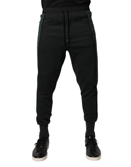 Dolce & Gabbana Black Cotton Blend Jogger SweatMen's Men's Pants (Pre-Owned)
