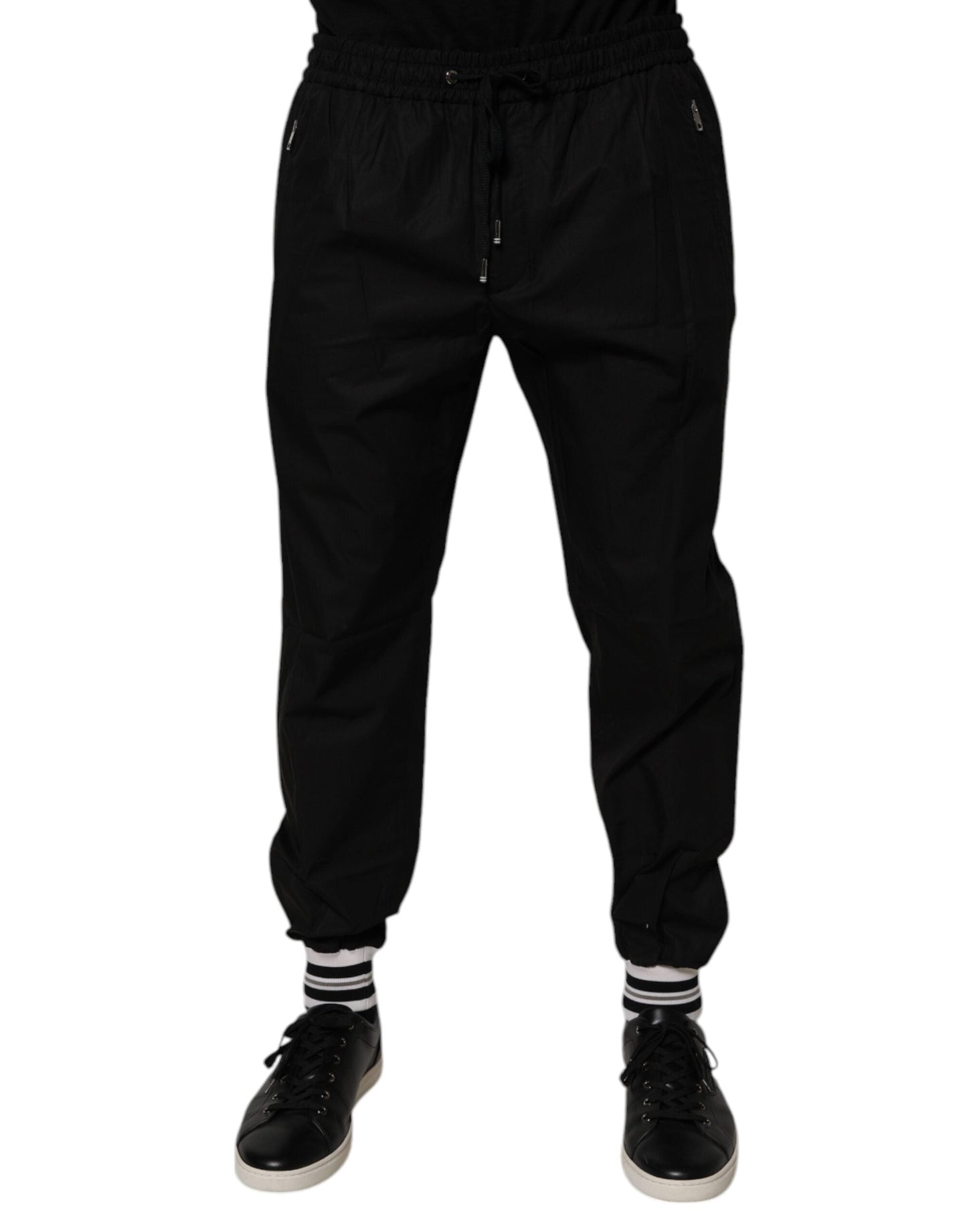 Dolce & Gabbana Black Cotton Men Jogger SweatMen's Men's Pants