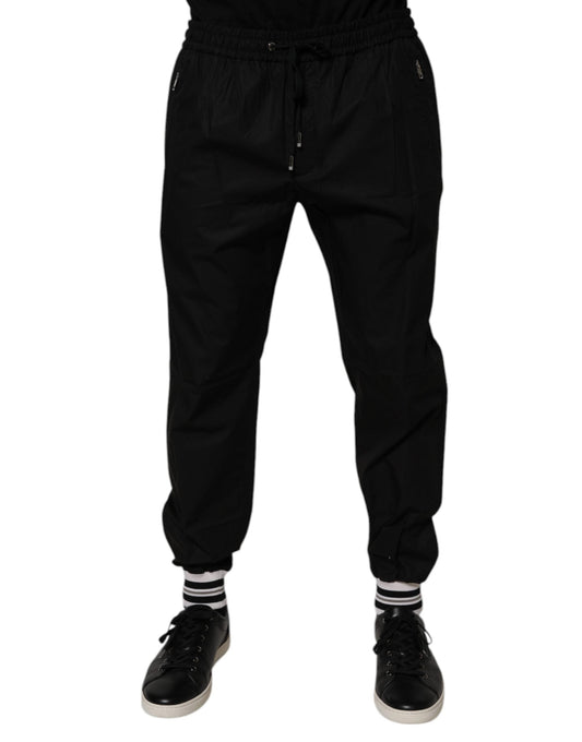 Dolce & Gabbana Black Cotton Men Jogger SweatMen's Men's Pants