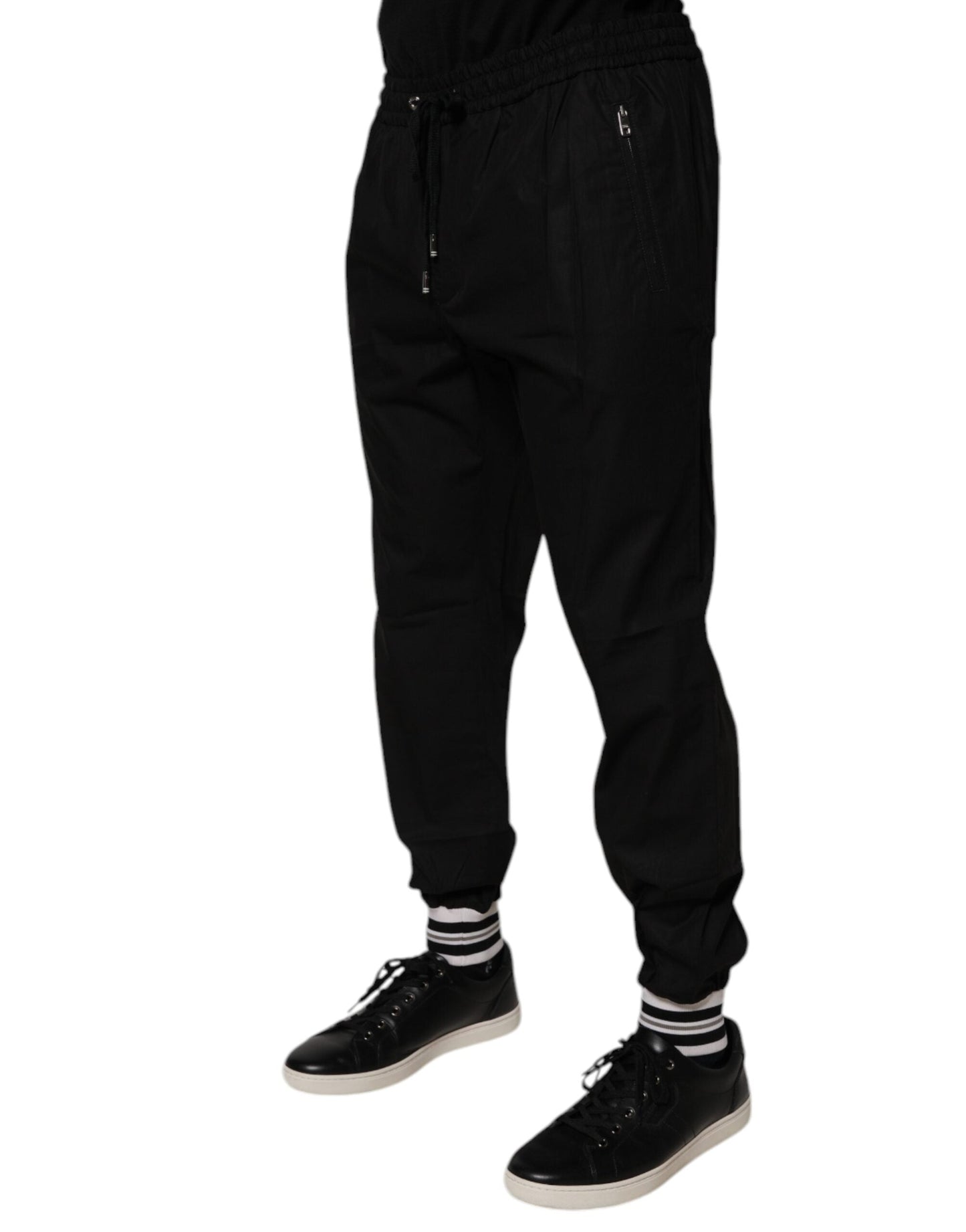 Dolce & Gabbana Black Cotton Men Jogger SweatMen's Men's Pants