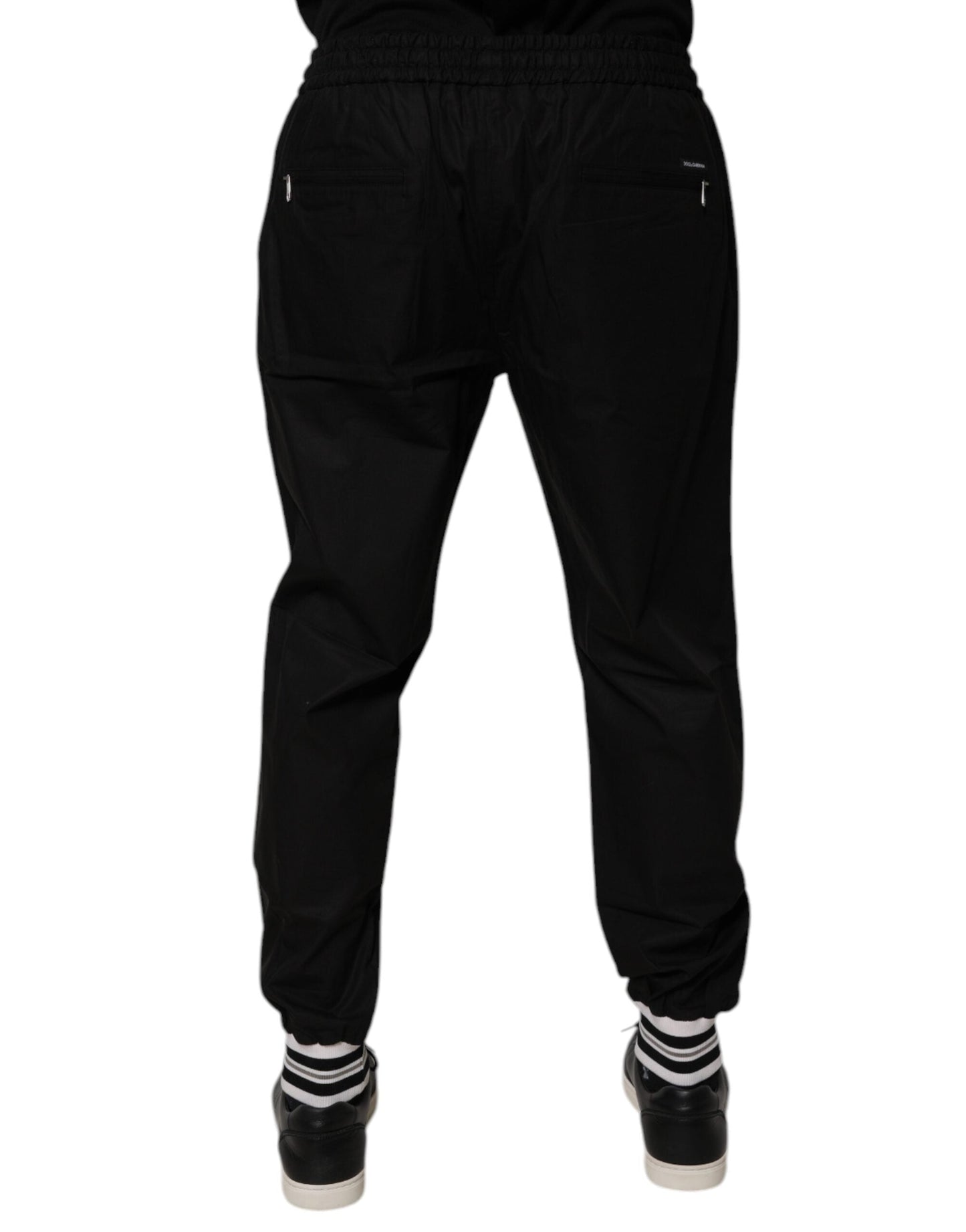 Dolce & Gabbana Black Cotton Men Jogger SweatMen's Men's Pants