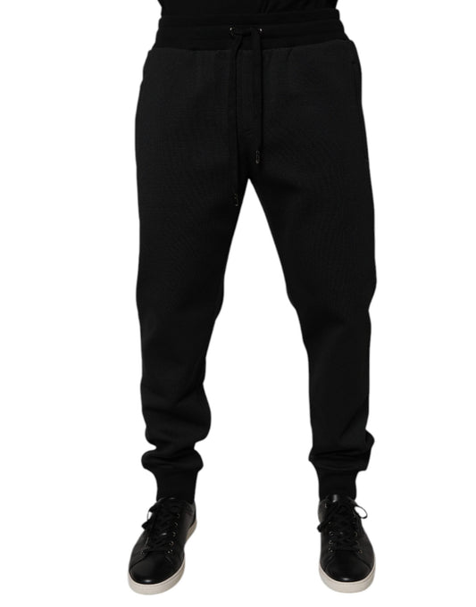 Dolce & Gabbana Black Polyester Men Jogger SweatMen's Men's Pants