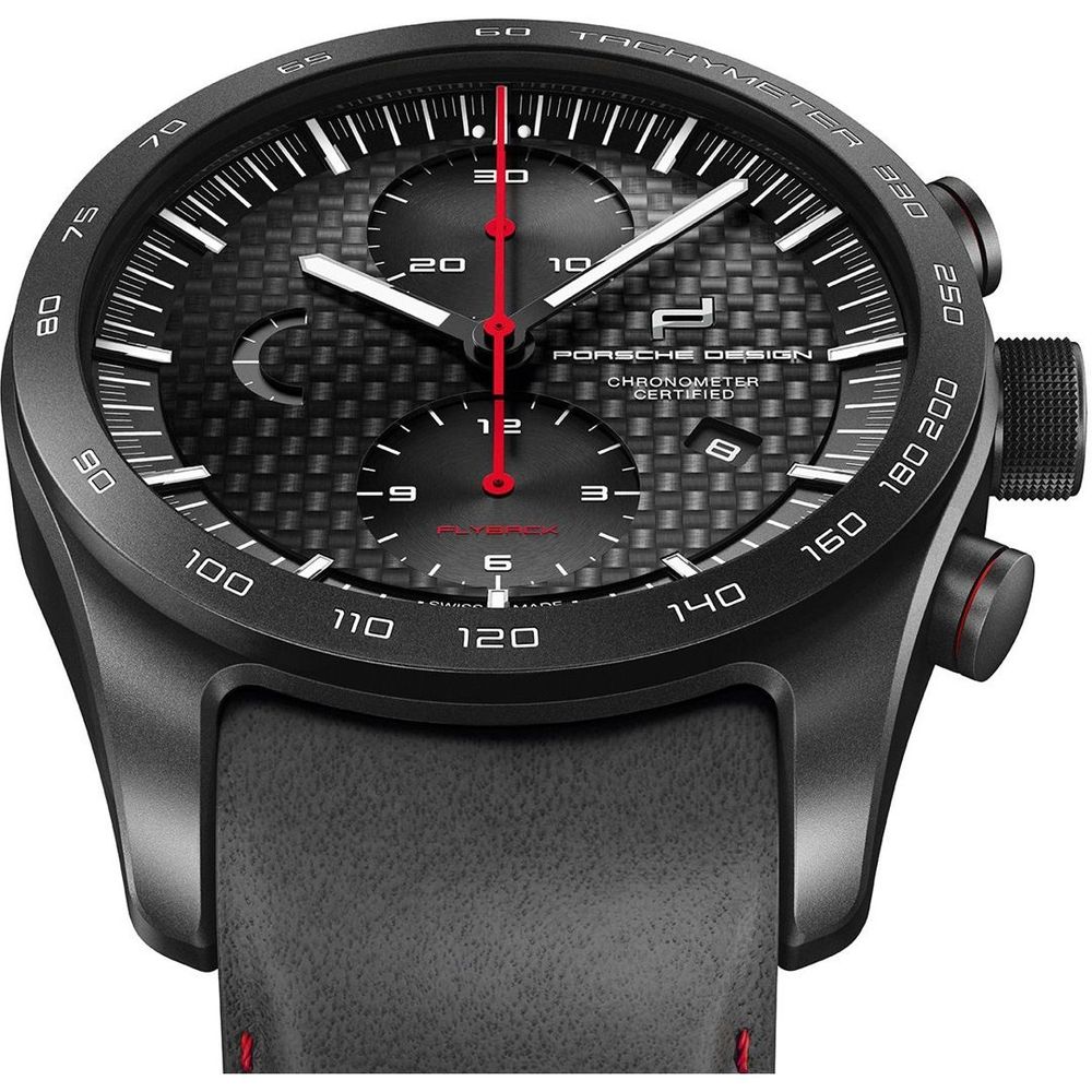 Porsche Design Black Leather Sport Men's Watch