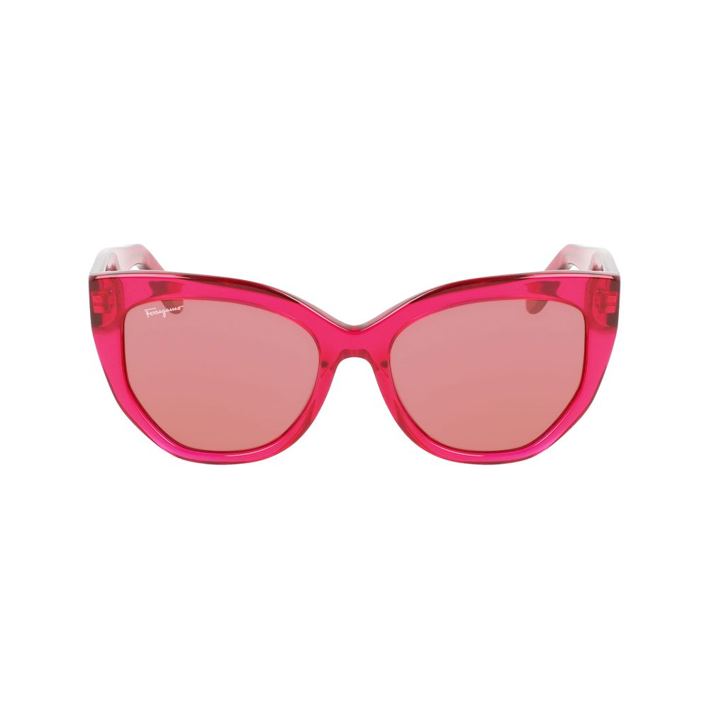 Ferragamo Red Acetate Women's Sunglasses