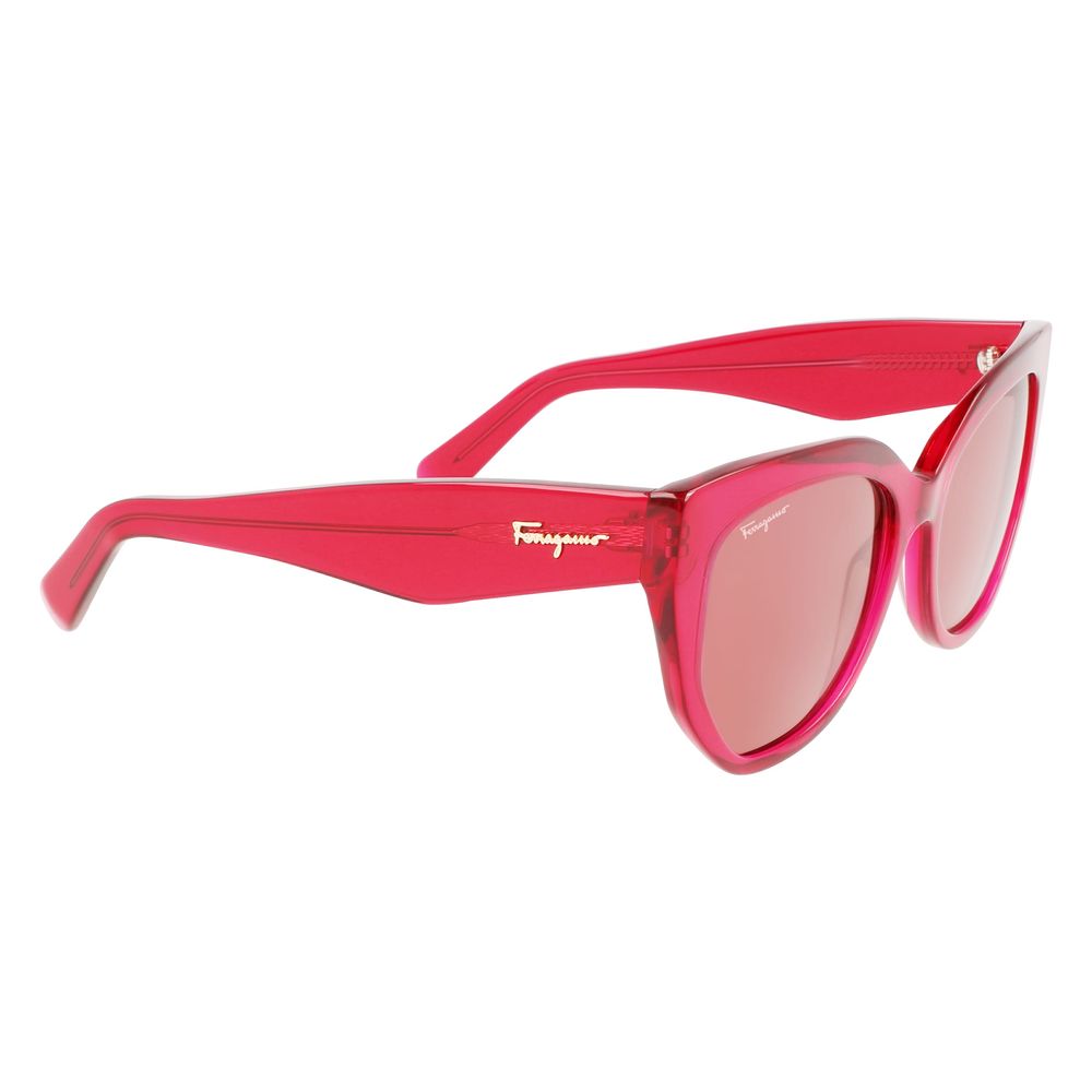 Ferragamo Red Acetate Women's Sunglasses