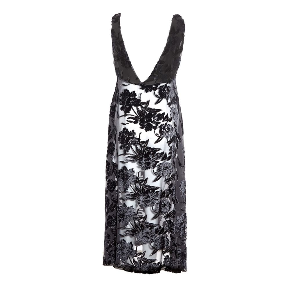 Lardini Black Viscose Cocktail Women's Dress