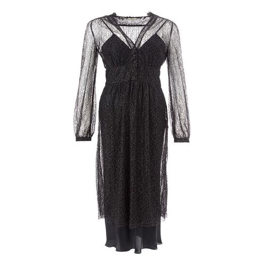 Lardini Black Nylon Casual Women's Dress