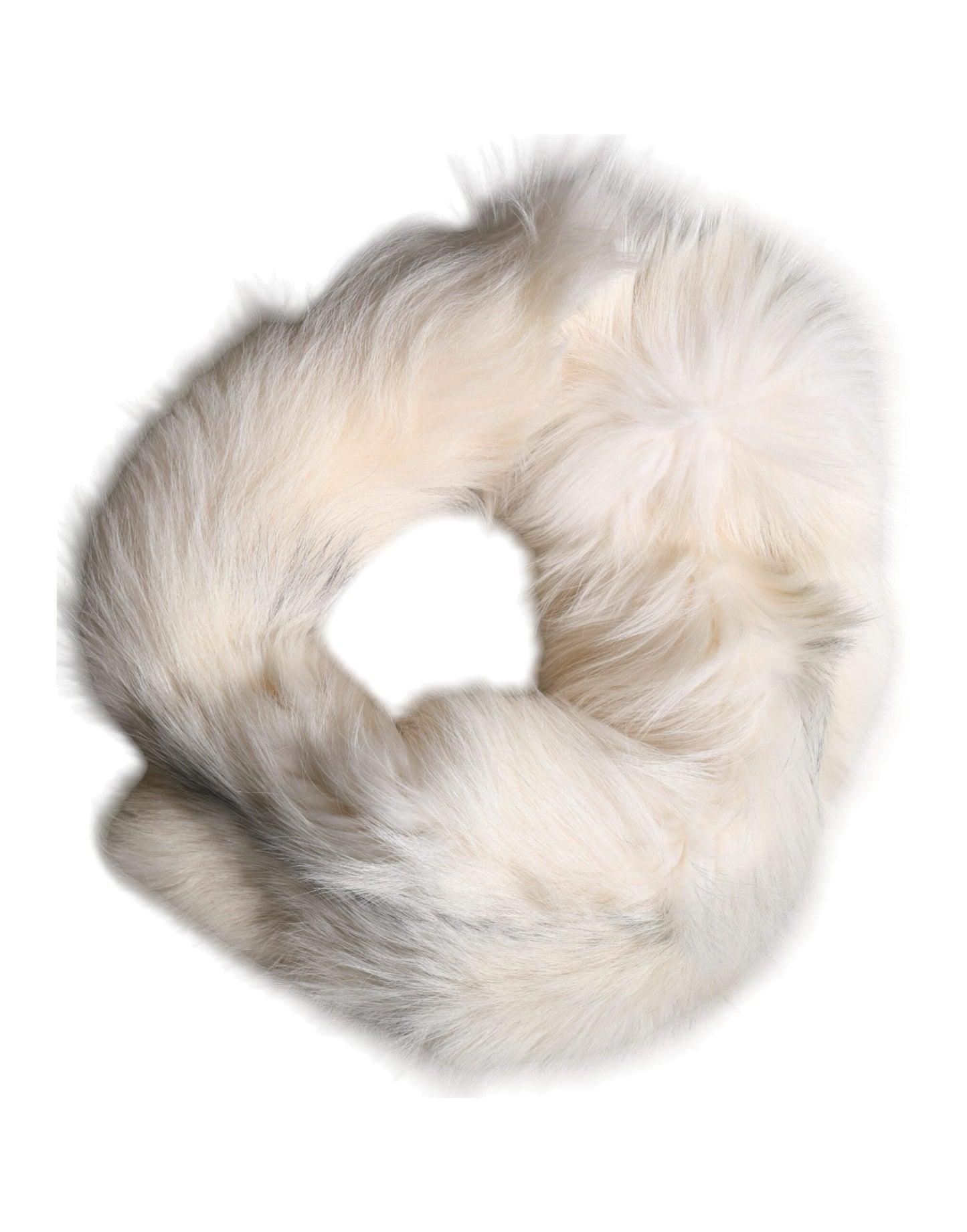 Dolce & Gabbana White Fox Fur Neck Wrap Warmer Winter Women's Scarf