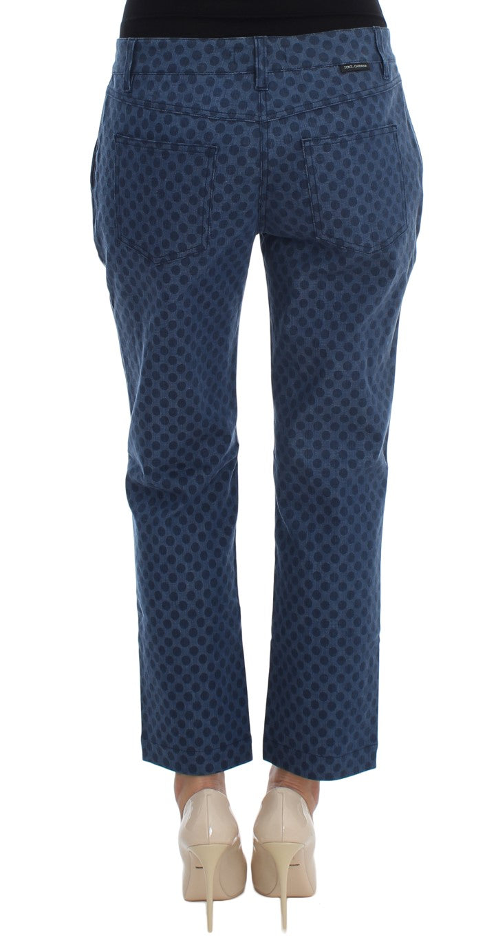 Dolce & Gabbana Polka Dotted Stretch Capri Women's Jeans