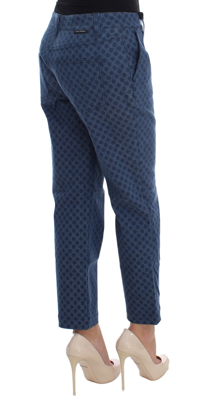 Dolce & Gabbana Polka Dotted Stretch Capri Women's Jeans