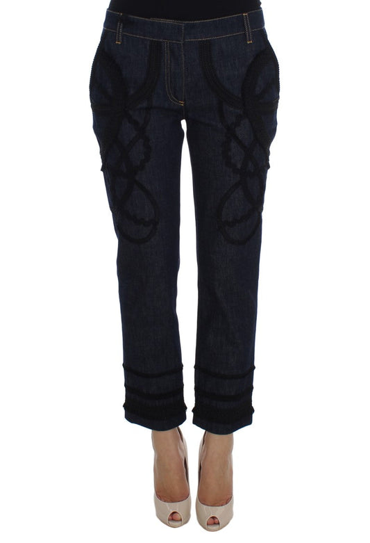 Dolce & Gabbana Blue Denim Cotton CAPRI Torero Women's Jeans