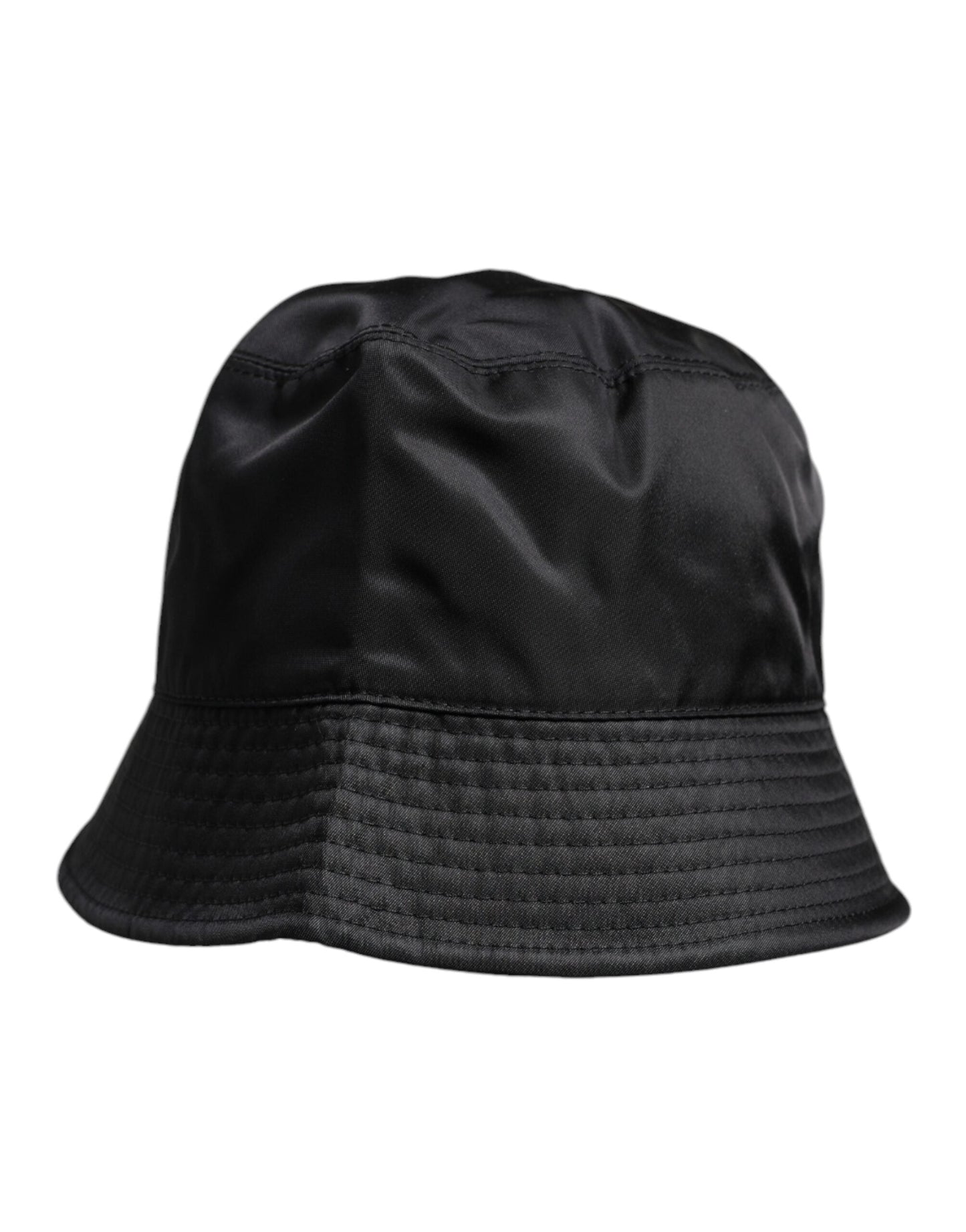 Dolce & Gabbana Black Cotton Wide Brim Bucket Men's Hat