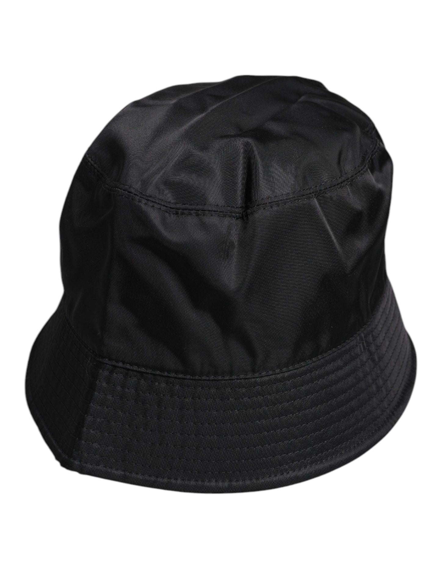 Dolce & Gabbana Black Cotton Wide Brim Bucket Men's Hat
