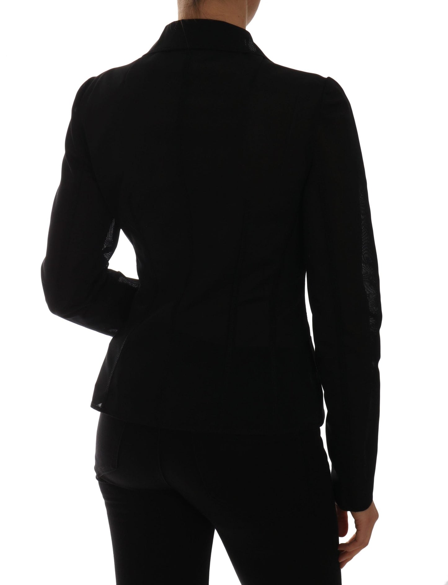 Dolce & Gabbana Black Nylon Net Blazer Women's Jacket