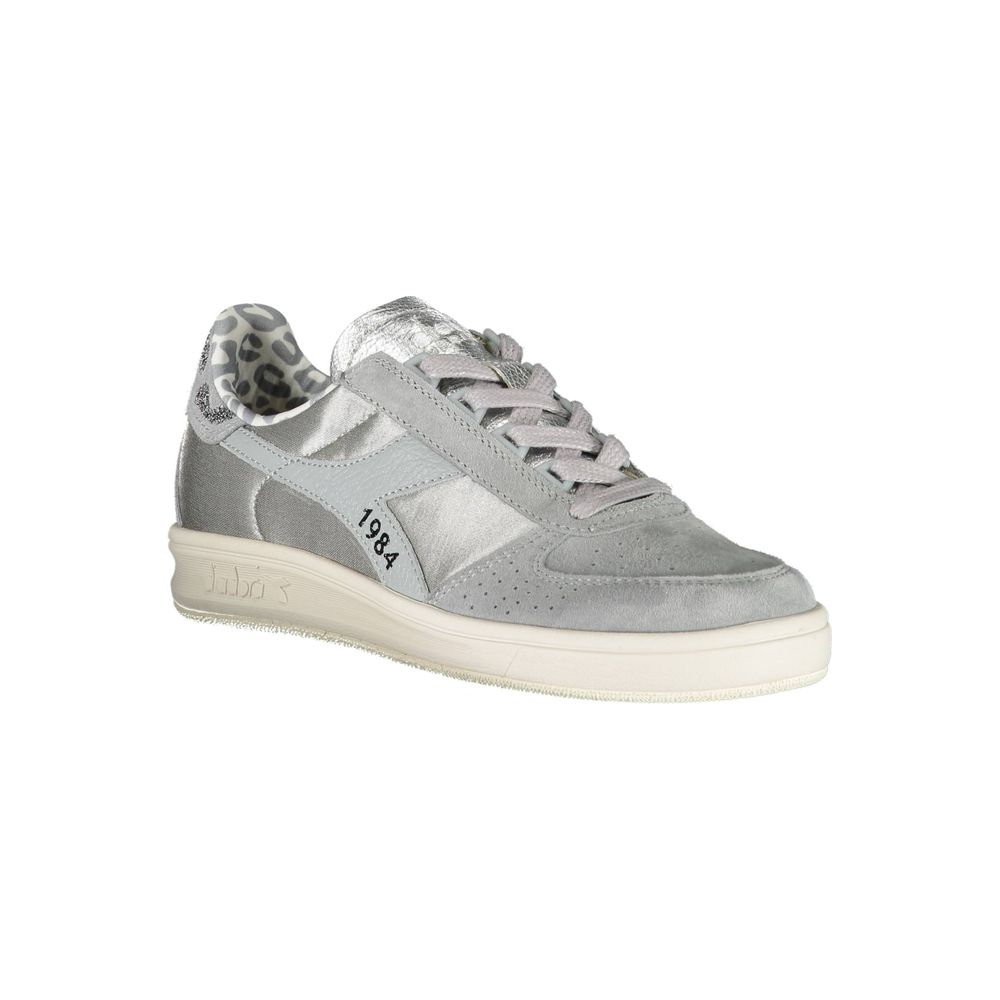 Diadora Gray Leather Women Women's Sneaker