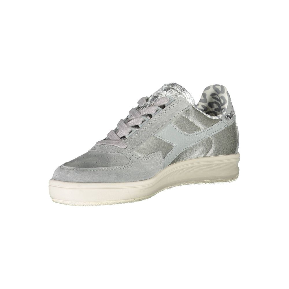 Diadora Gray Leather Women Women's Sneaker