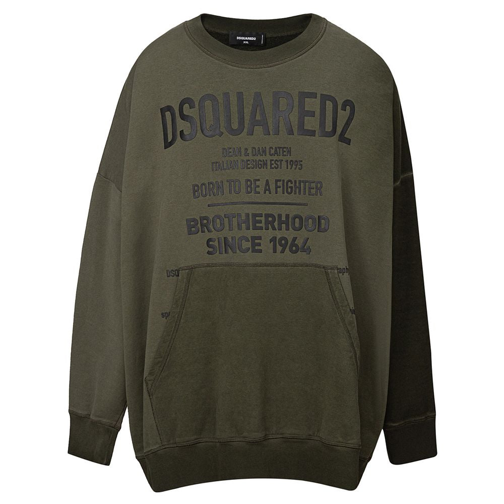 Dsquared�� Green Cotton Men's Sweatshirt