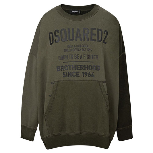 Dsquared�� Green Cotton Men's Sweatshirt