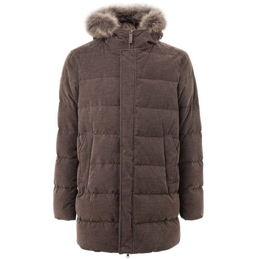 Herno Brown Cotton Men's Bomber