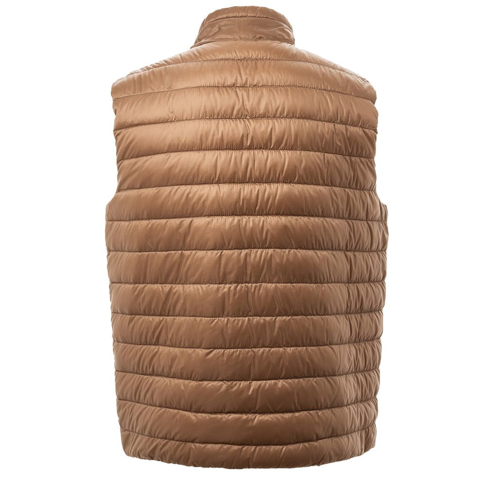 Herno Brown Polyamide Sleveless Men's Jacket