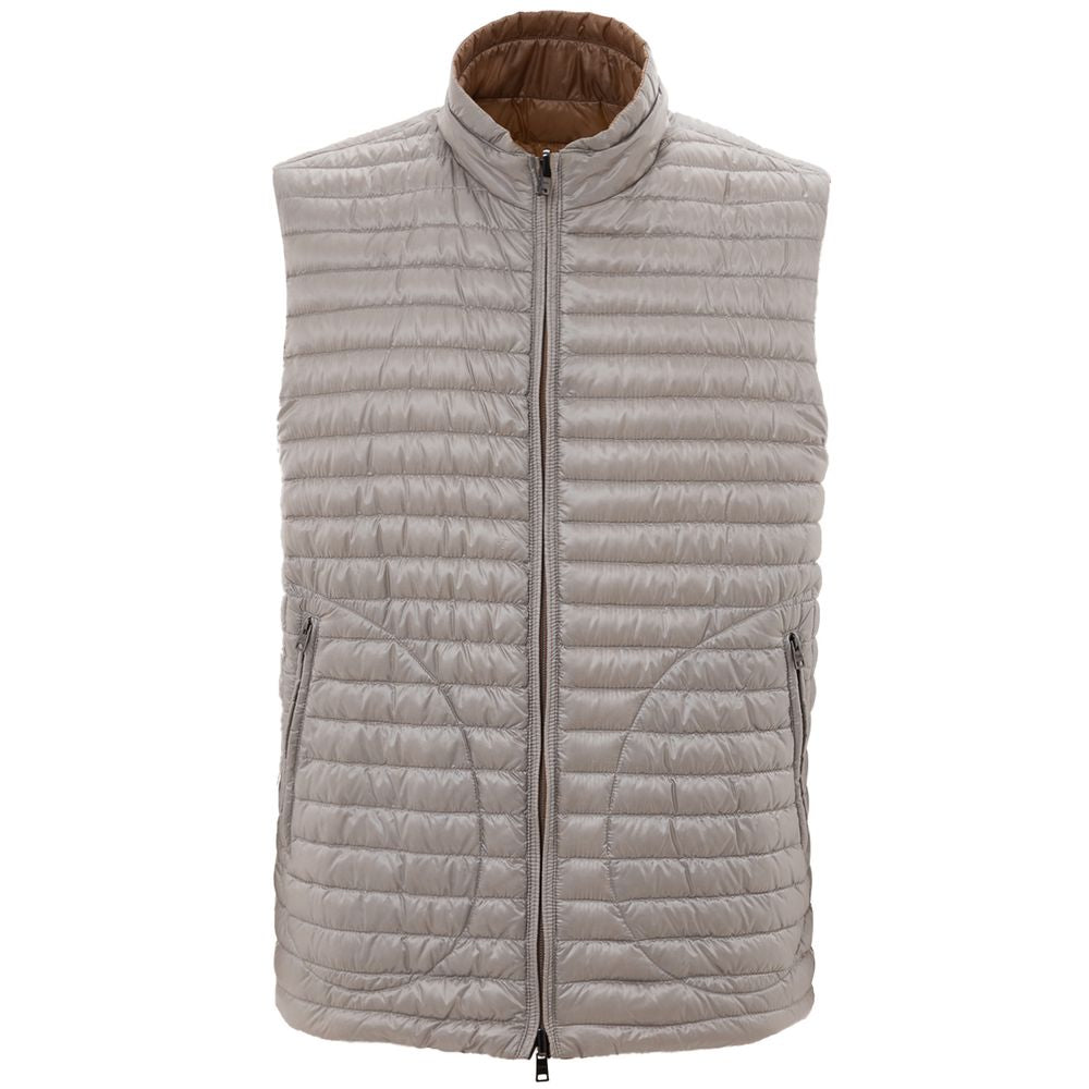 Herno Brown Polyamide Sleveless Men's Jacket