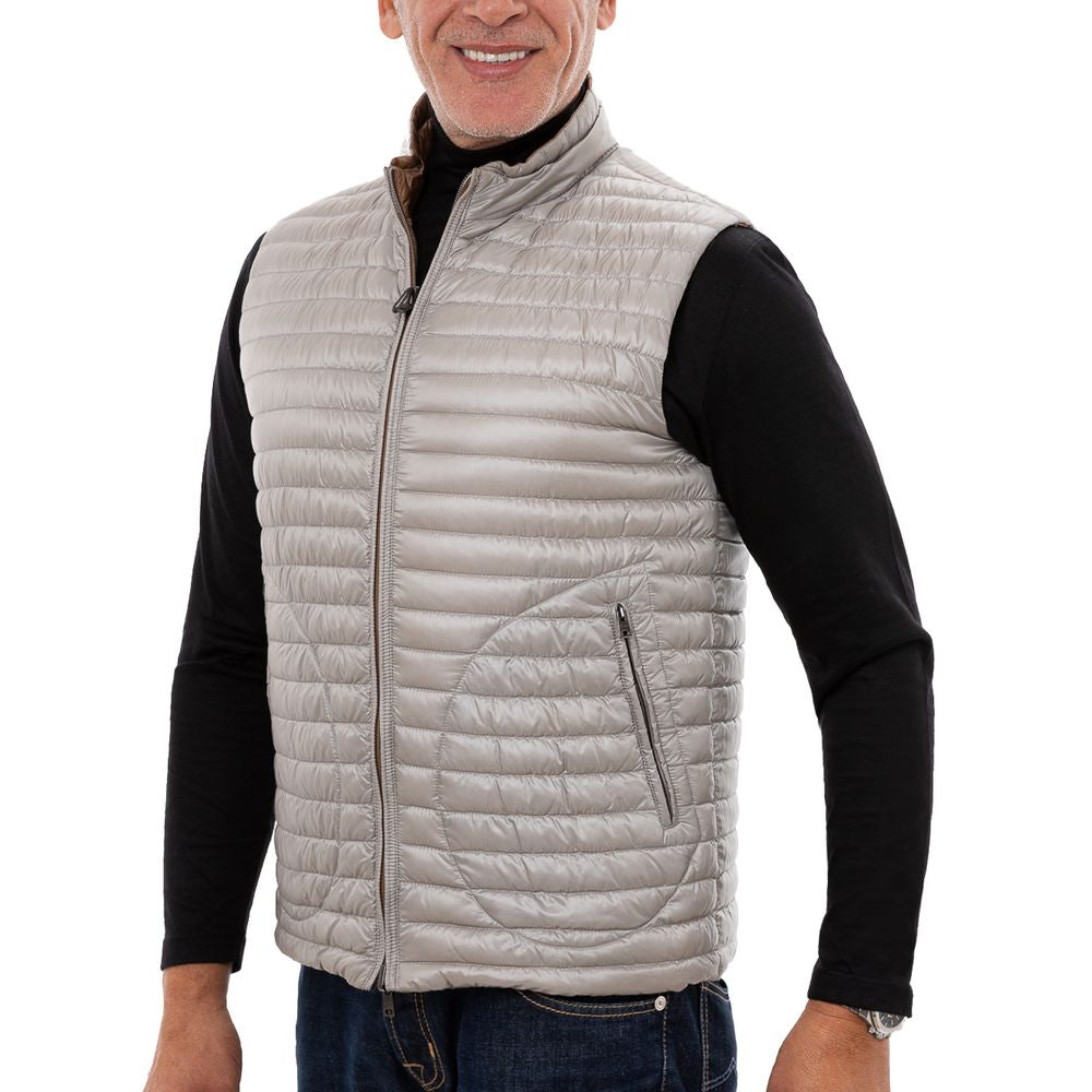 Herno Brown Polyamide Sleveless Men's Jacket