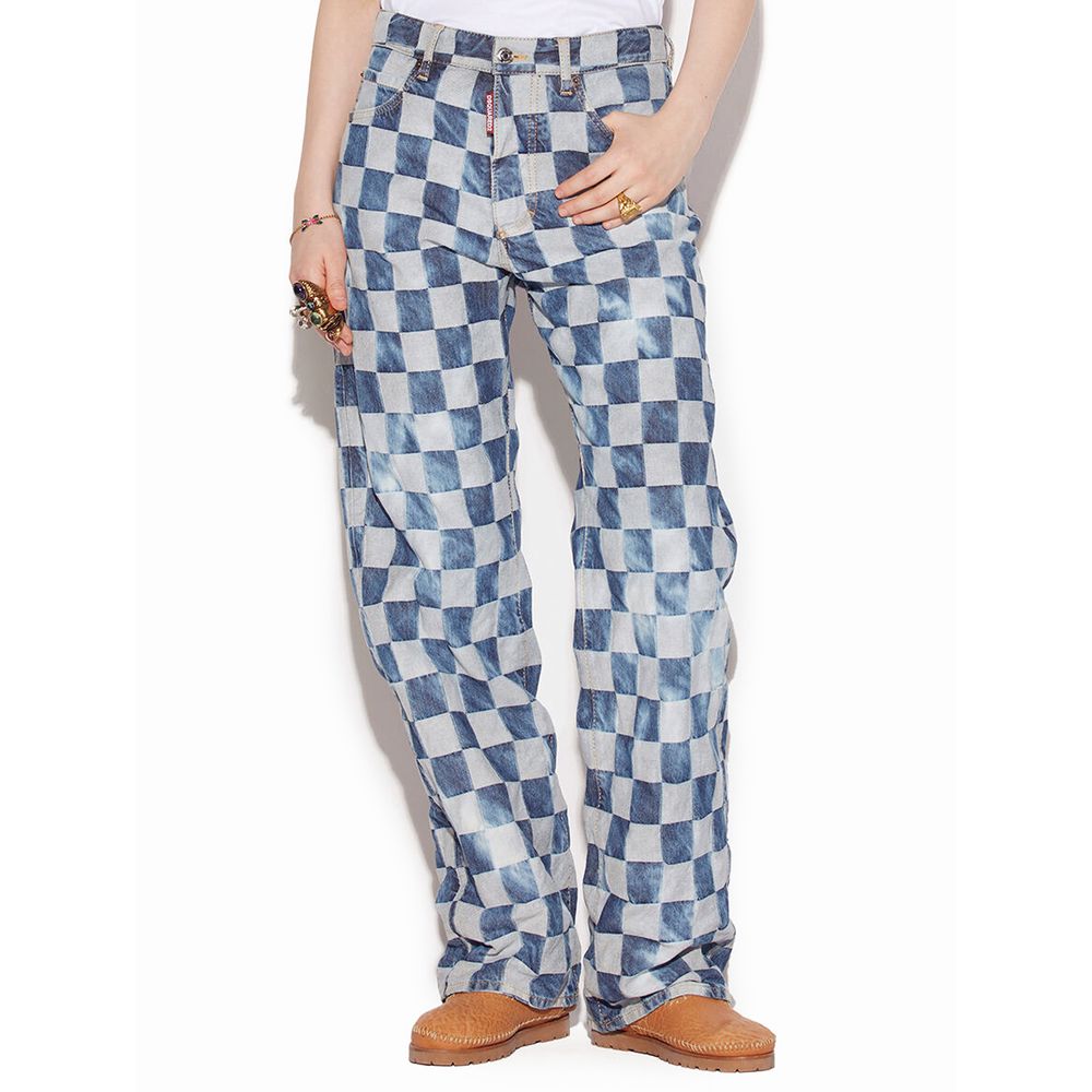 Dsquared�� Blue Cotton Relaxed Fit Women's Jeans