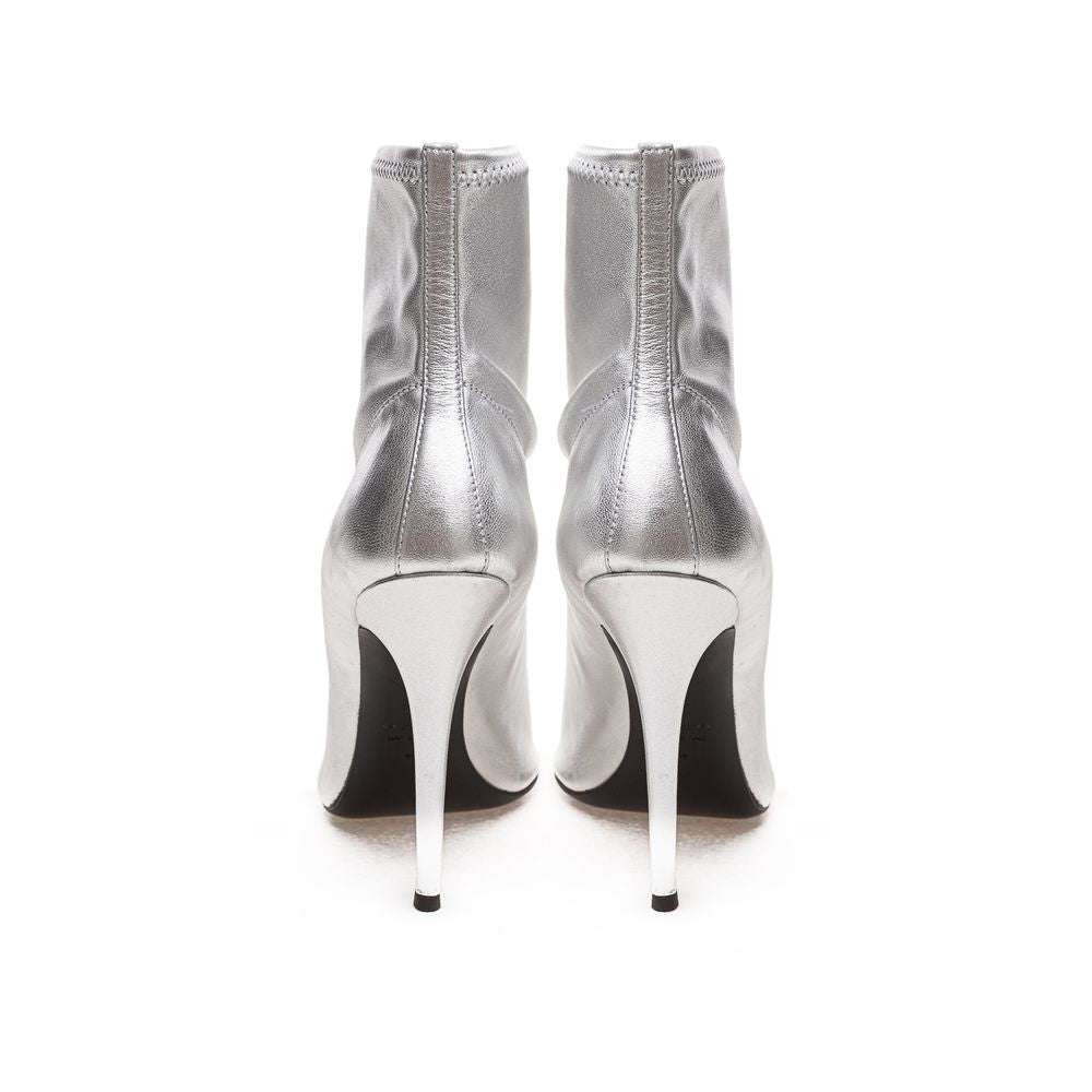 Giuseppe Zanotti Gray Leather Ankle Women's Boots