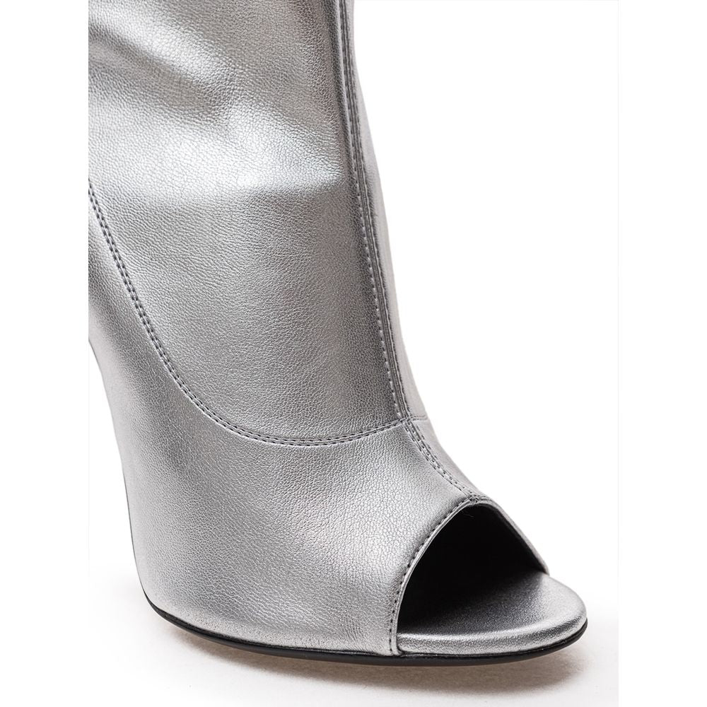 Giuseppe Zanotti Gray Leather Ankle Women's Boots