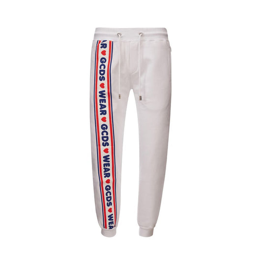 GCDS White Cotton Athletic Men's Pants