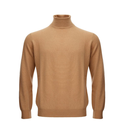 KANGRA Brown Wool Men's Turtleneck
