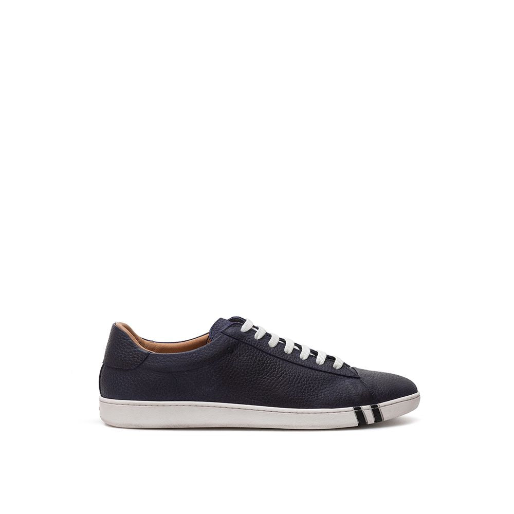 Bally Blue Leather Low Top Men's Sneakers