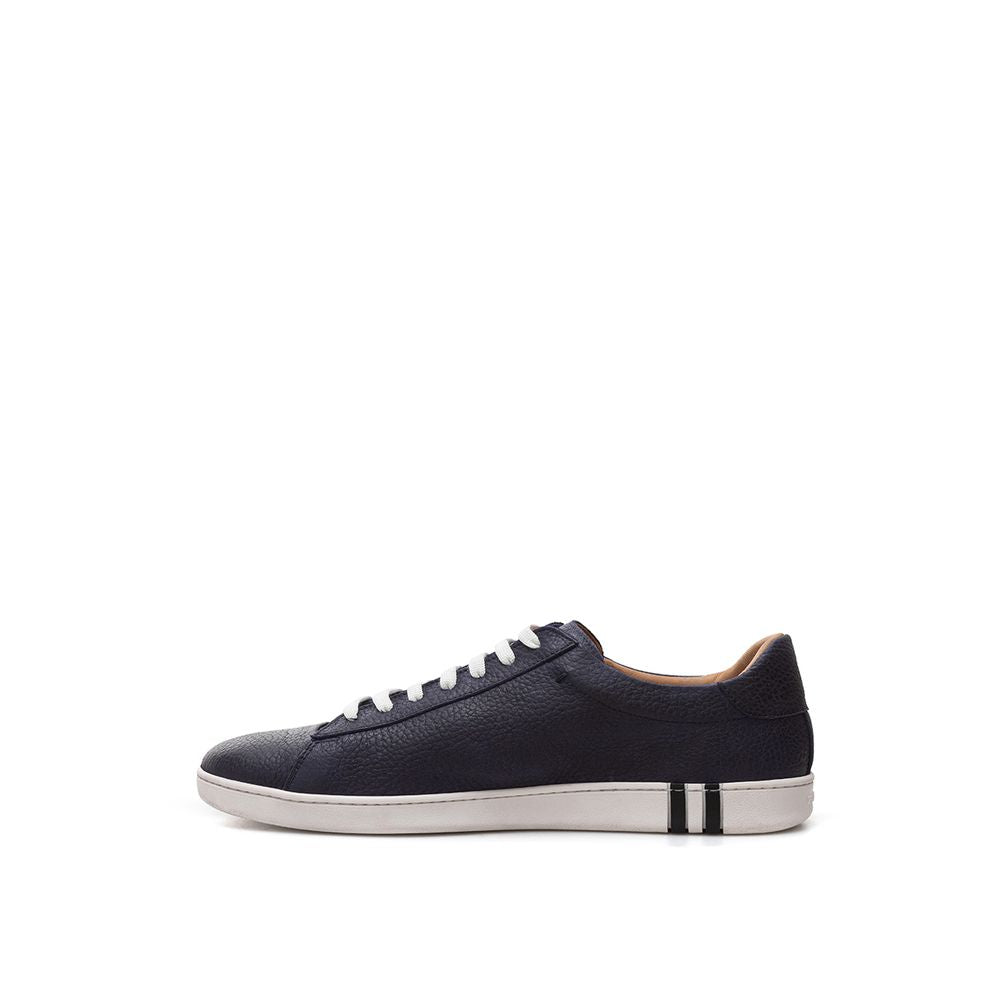 Bally Blue Leather Low Top Men's Sneakers
