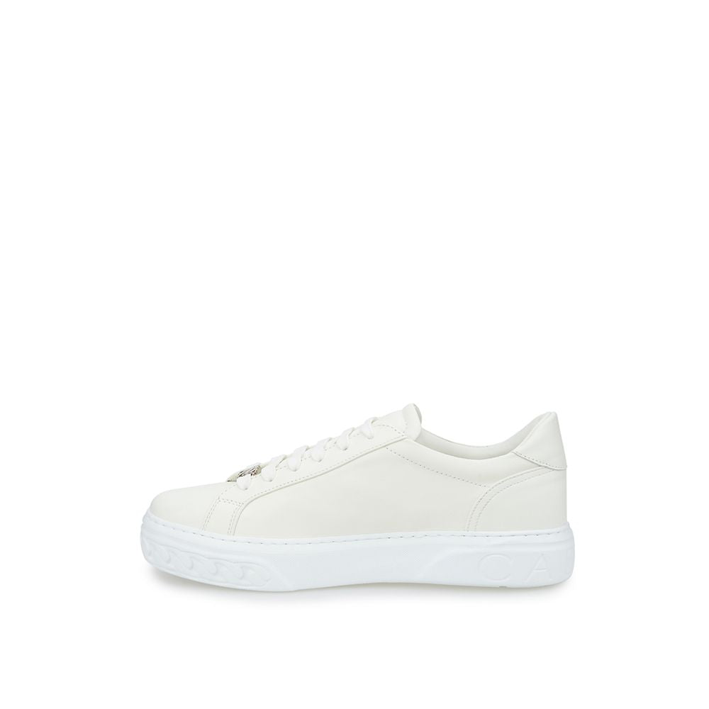 Casadei White Leather Athletic Women's Sneakers