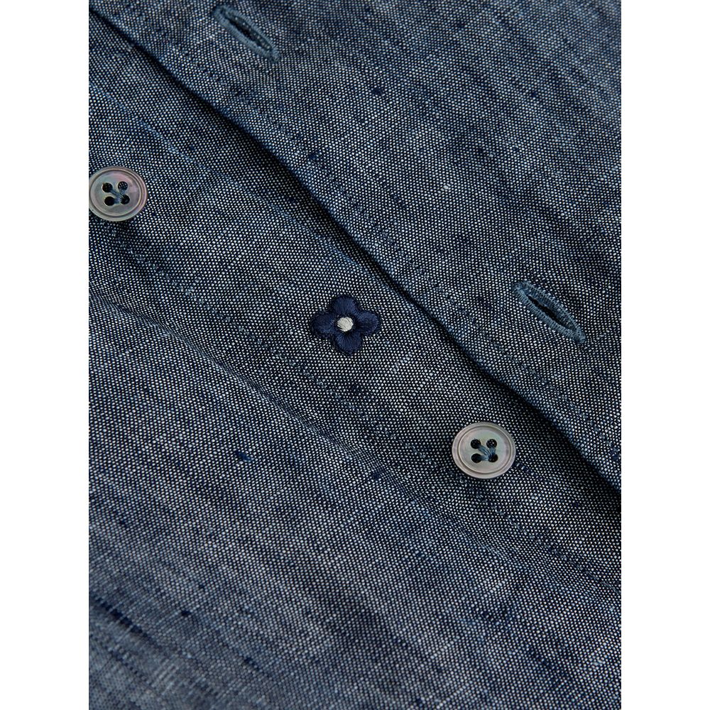 Lardini Blue Denim Men's Shirt