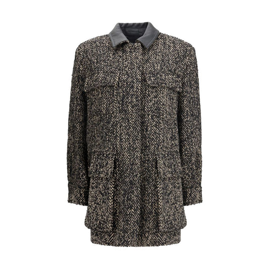 Max Mara Brown Fleece Wool Women's Coat