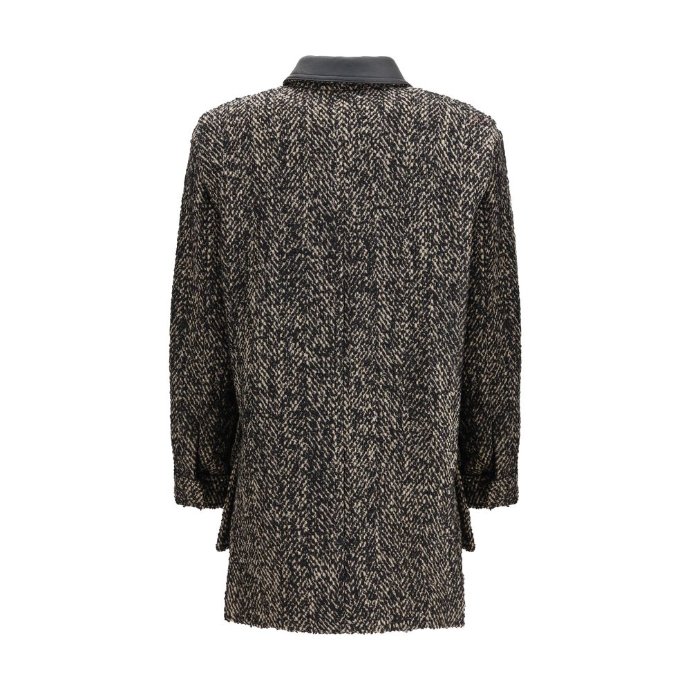Max Mara Brown Fleece Wool Women's Coat