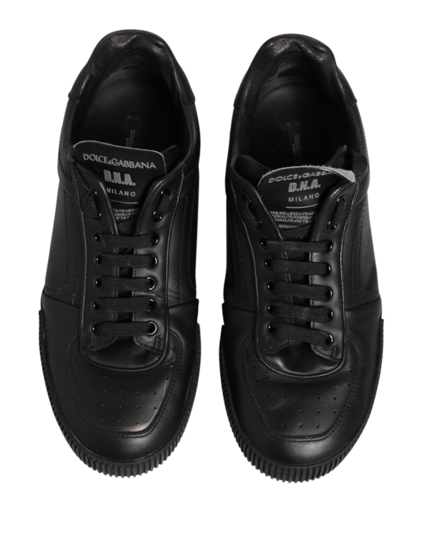 Dolce & Gabbana Black MIAMI Calf Low Top Men Sneakers  Men's Shoes (Pre-Owned)