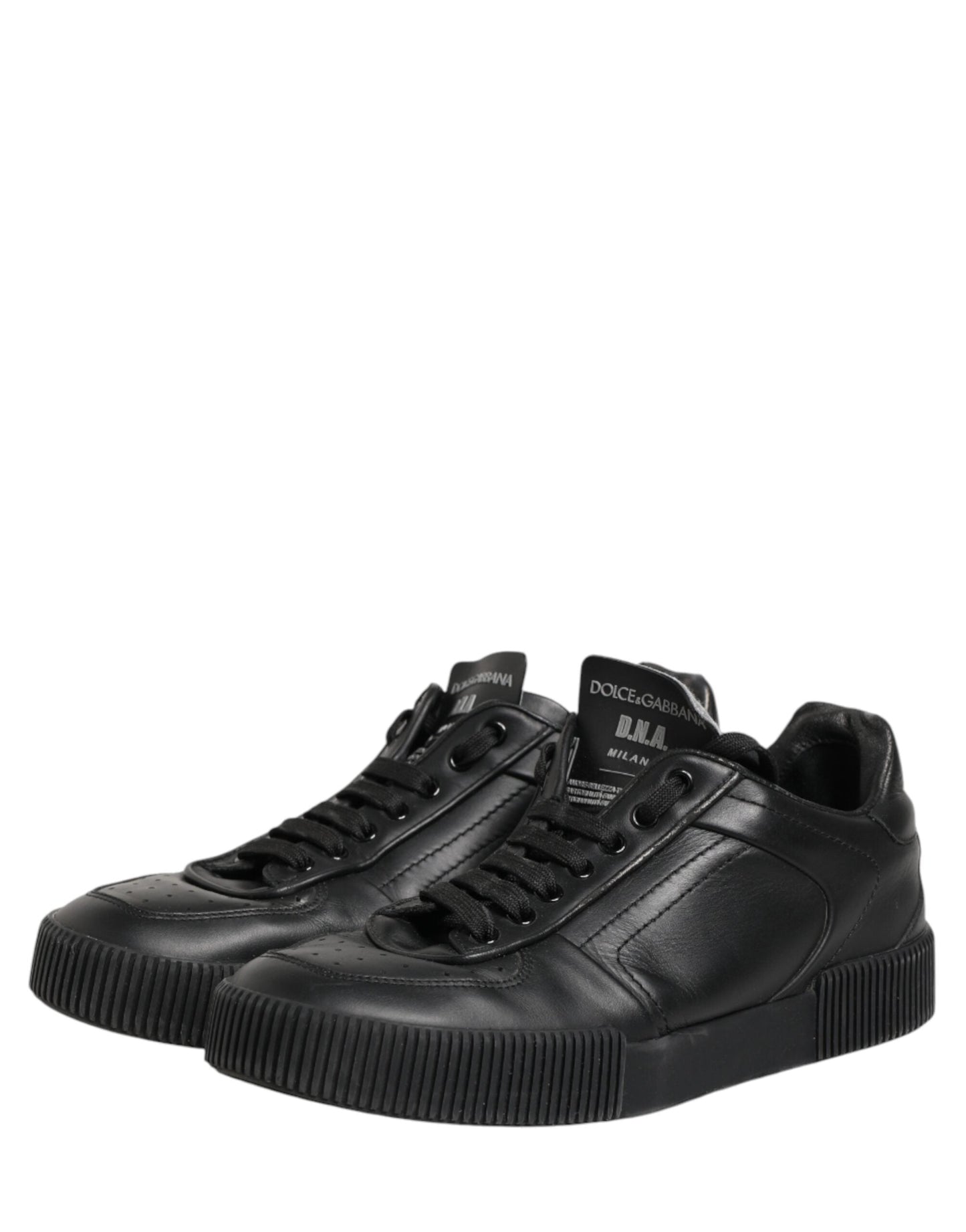 Dolce & Gabbana Black MIAMI Calf Low Top Men Sneakers  Men's Shoes (Pre-Owned)