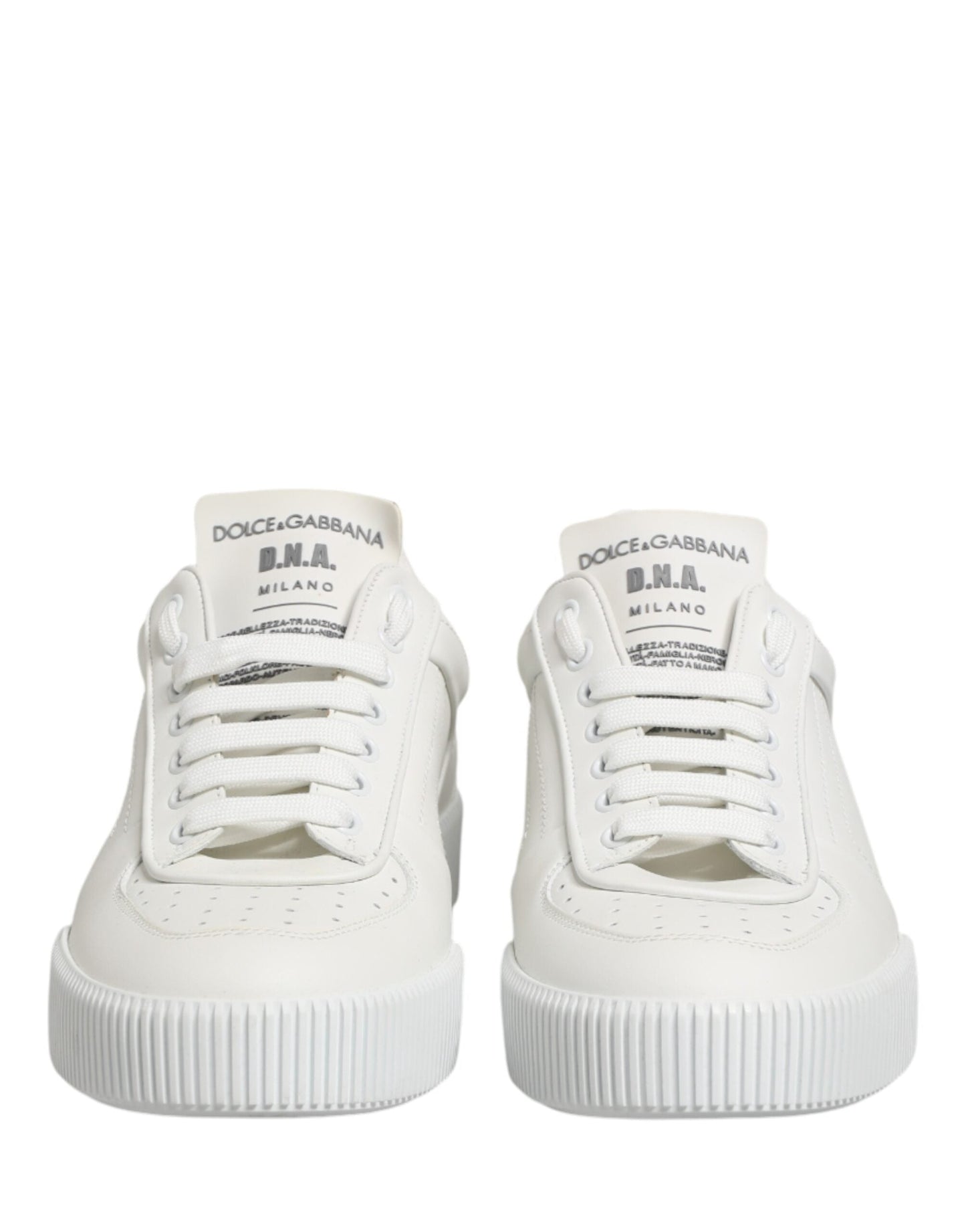 Dolce & Gabbana MIAMI Calf Low Top Men Sneakers  Men's White