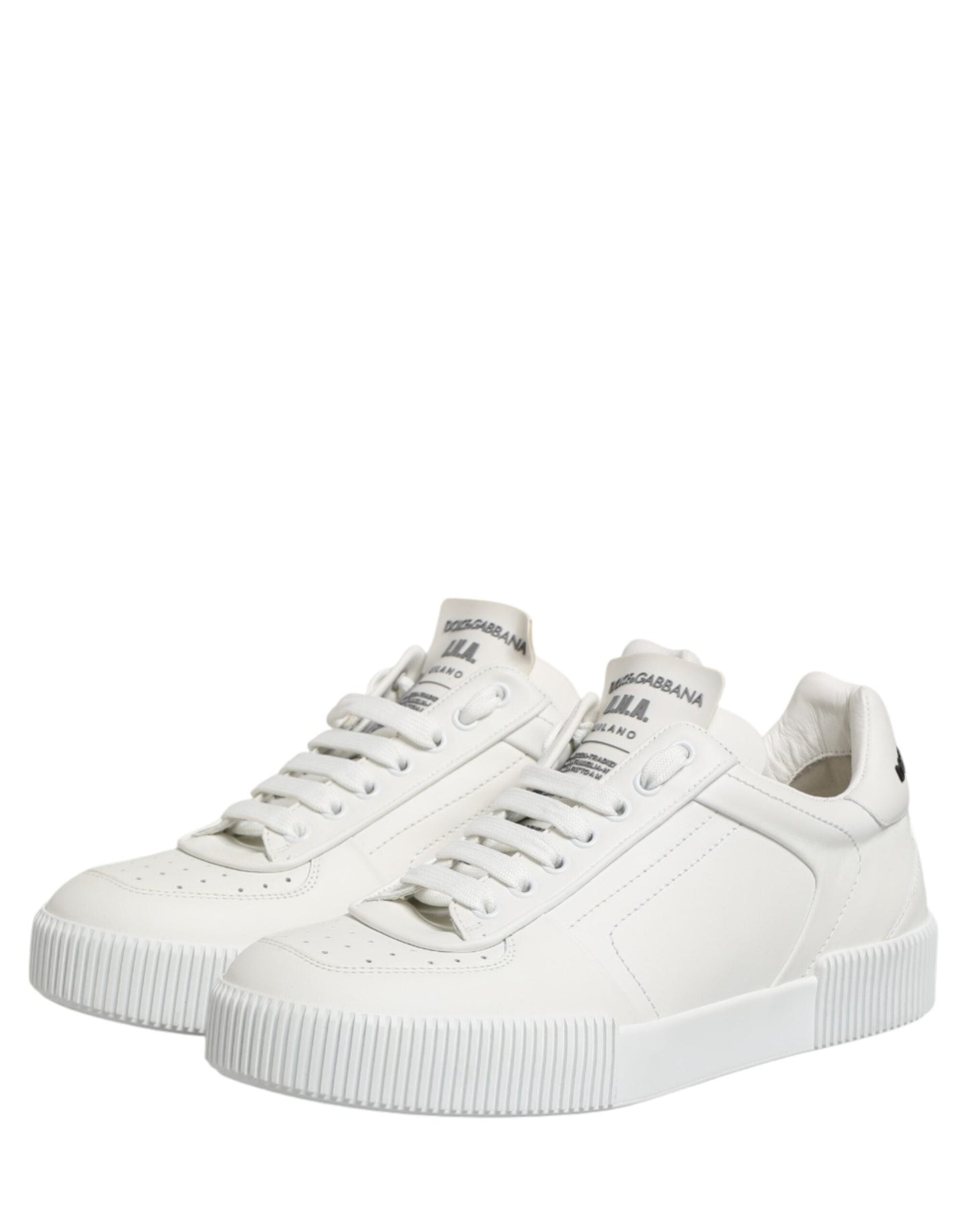 Dolce & Gabbana MIAMI Calf Low Top Men Sneakers  Men's White