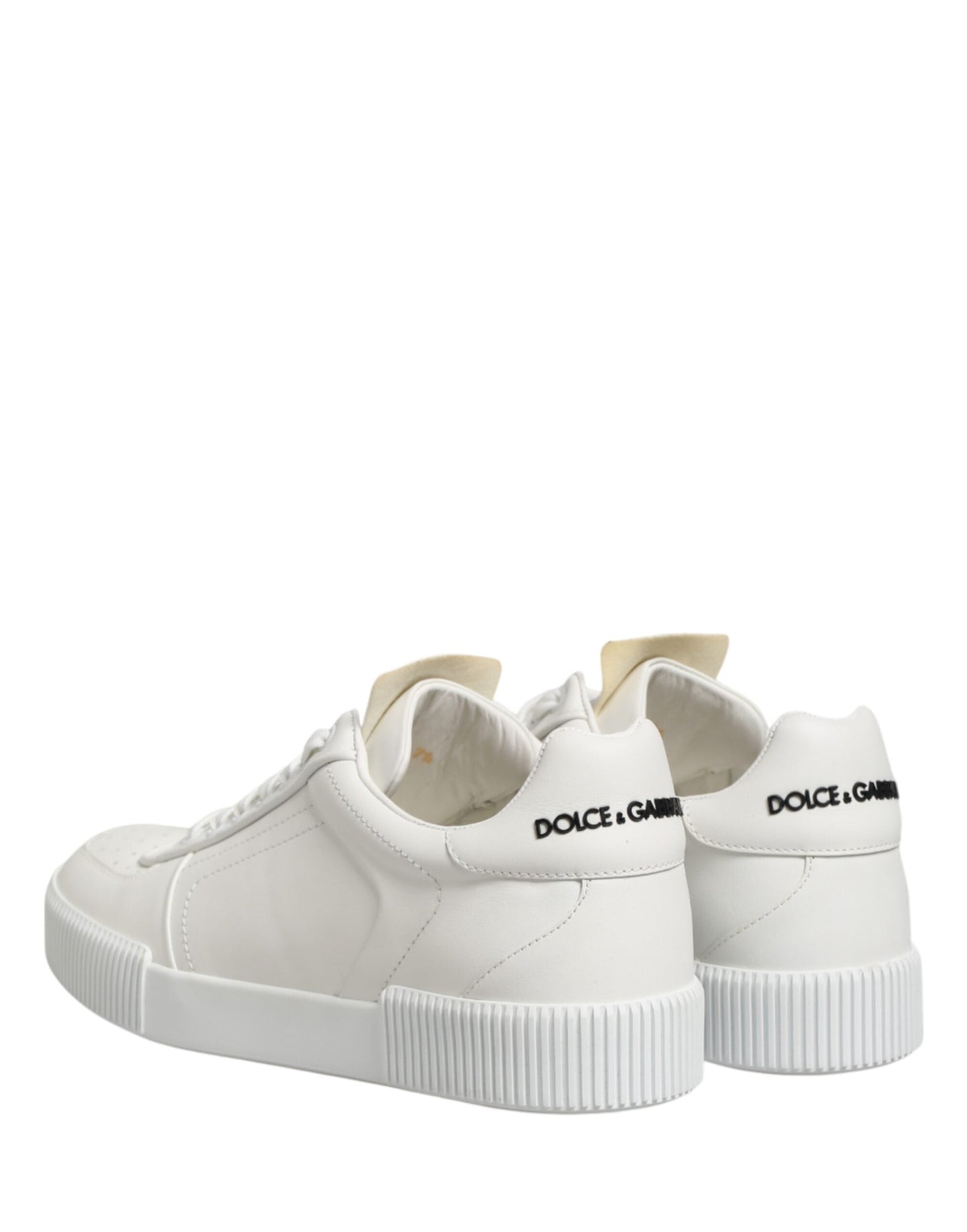 Dolce & Gabbana MIAMI Calf Low Top Men Sneakers  Men's White