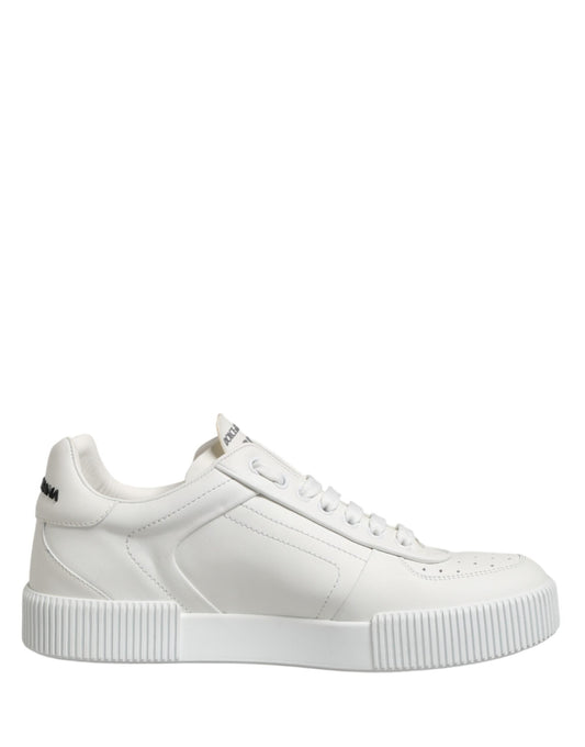 Dolce & Gabbana MIAMI Calf Low Top Men Sneakers  Men's White